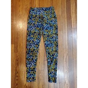 NEW LuLaRoe OS buttery soft womens leggings navy green gold OS fits most